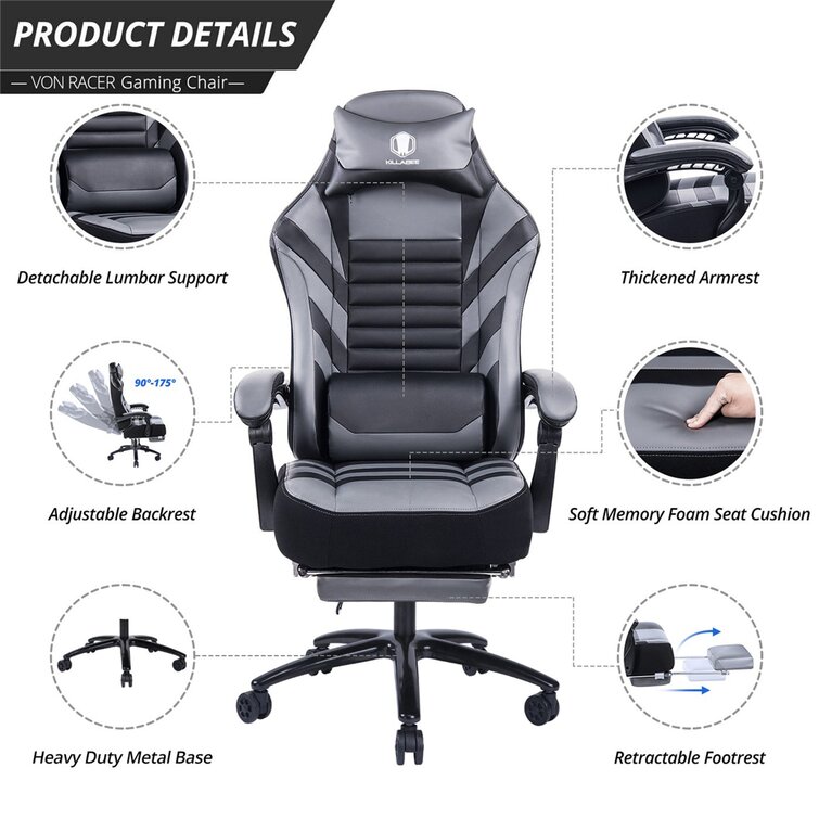 Von racer big best sale and tall gaming chair